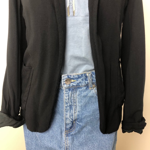 Aritzia Talula Black Kent Open Front Blazer Size 2 - Picture 5 of 14